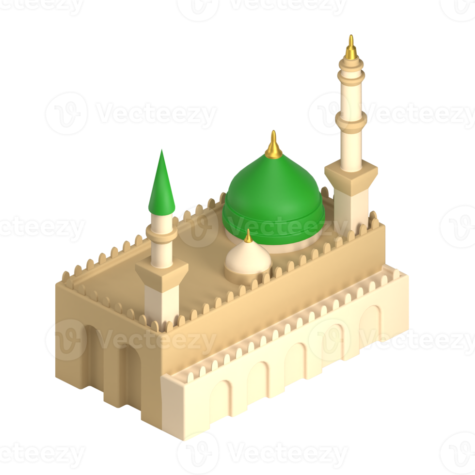 icono 3d de la mezquita nabawi png