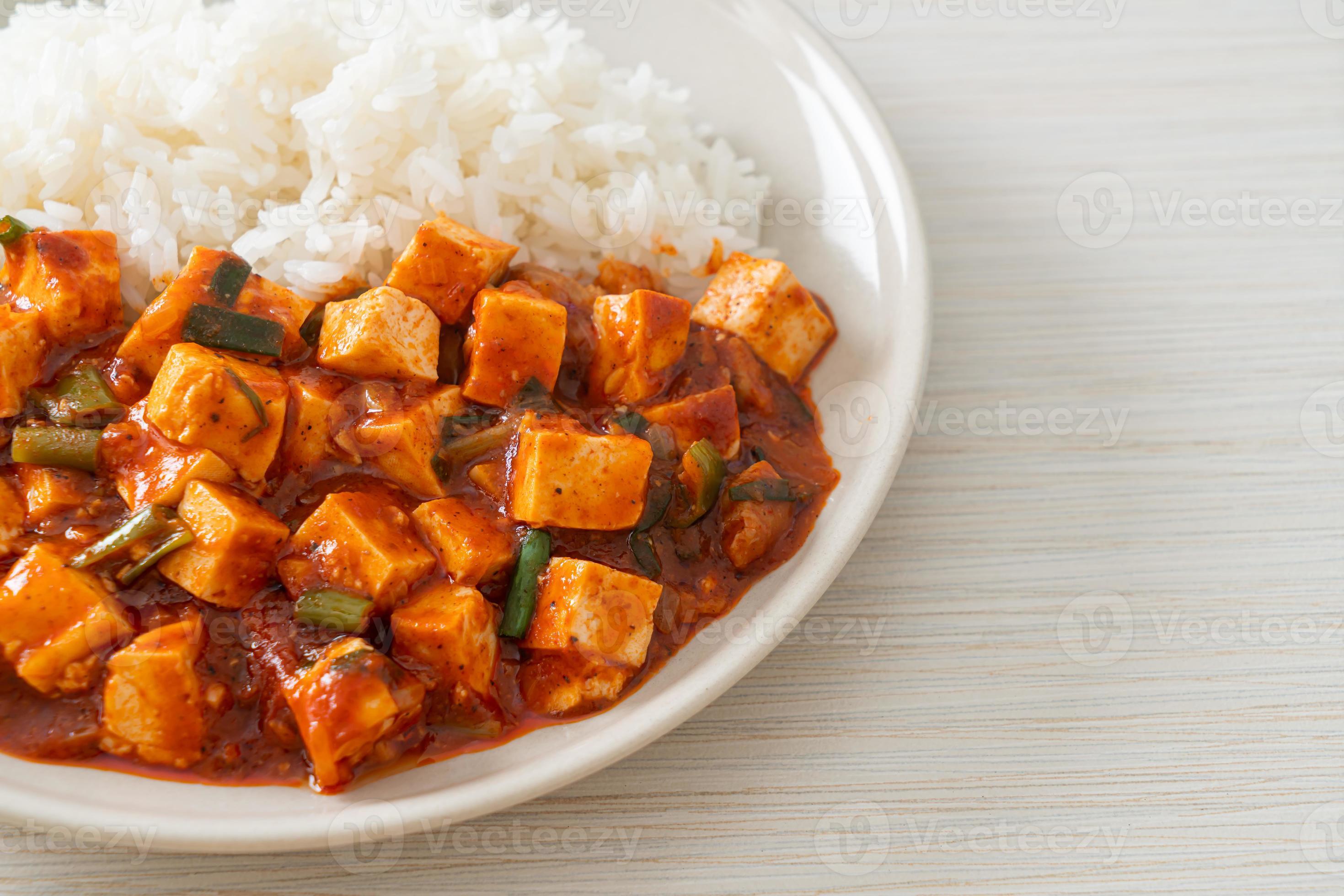 Mapo Tofu - The traditional Sichuan dish of silken tofu and ground beef