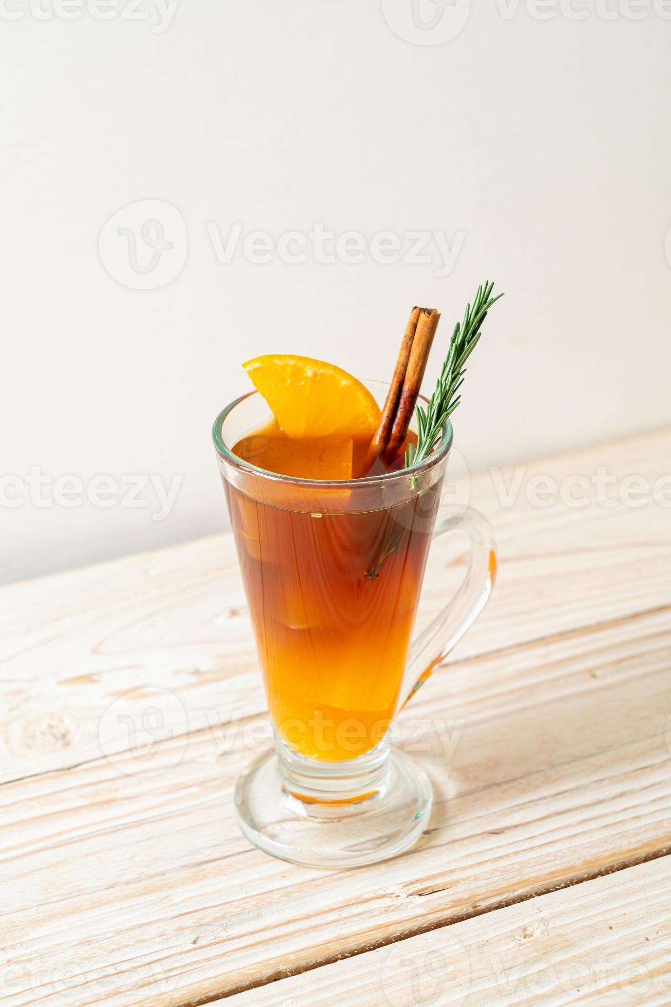 black coffee with orange and lemon juice 13083880 Stock Photo at Vecteezy