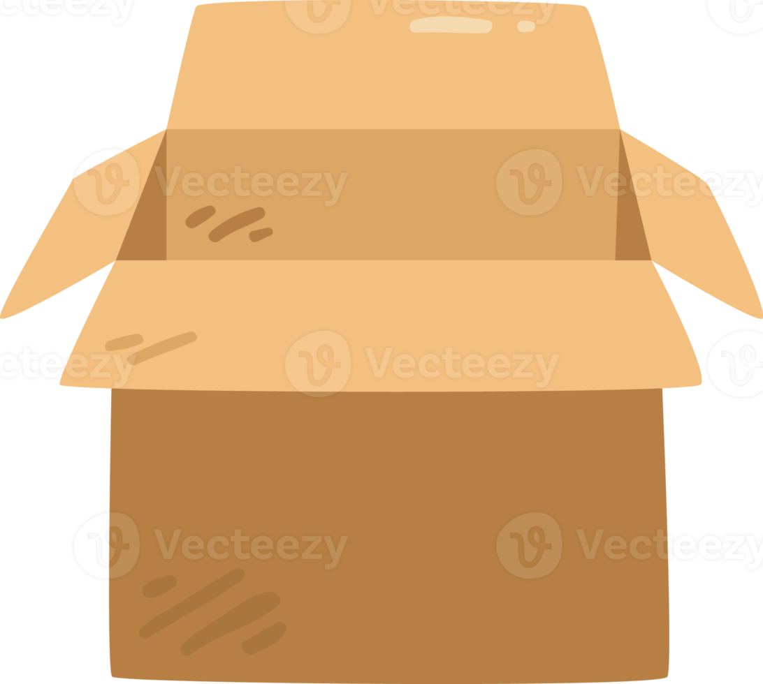 cardboard box opened png