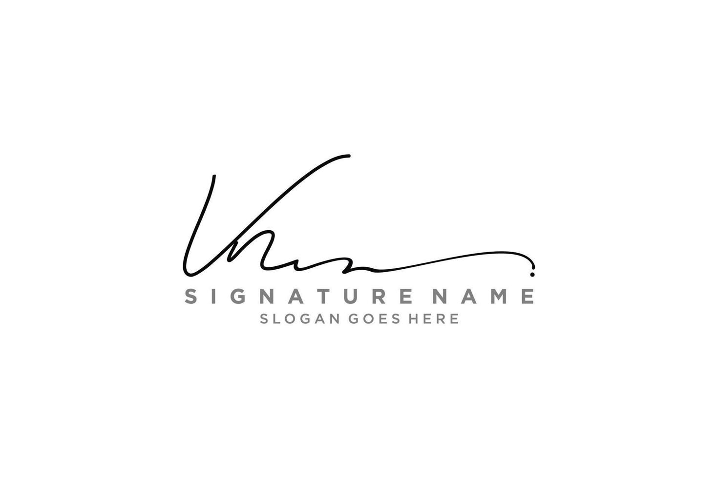 plantilla de logotipo de firma de letra vn inicial diseño elegante logotipo signo símbolo plantilla vector icono