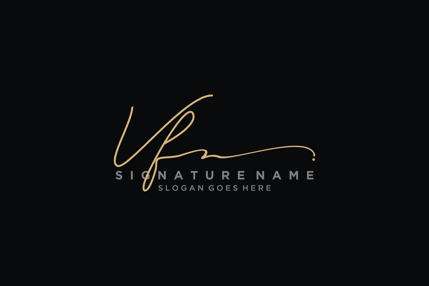 Initial VF Letter Signature Logo Template elegant design logo Sign Symbol template vector icon