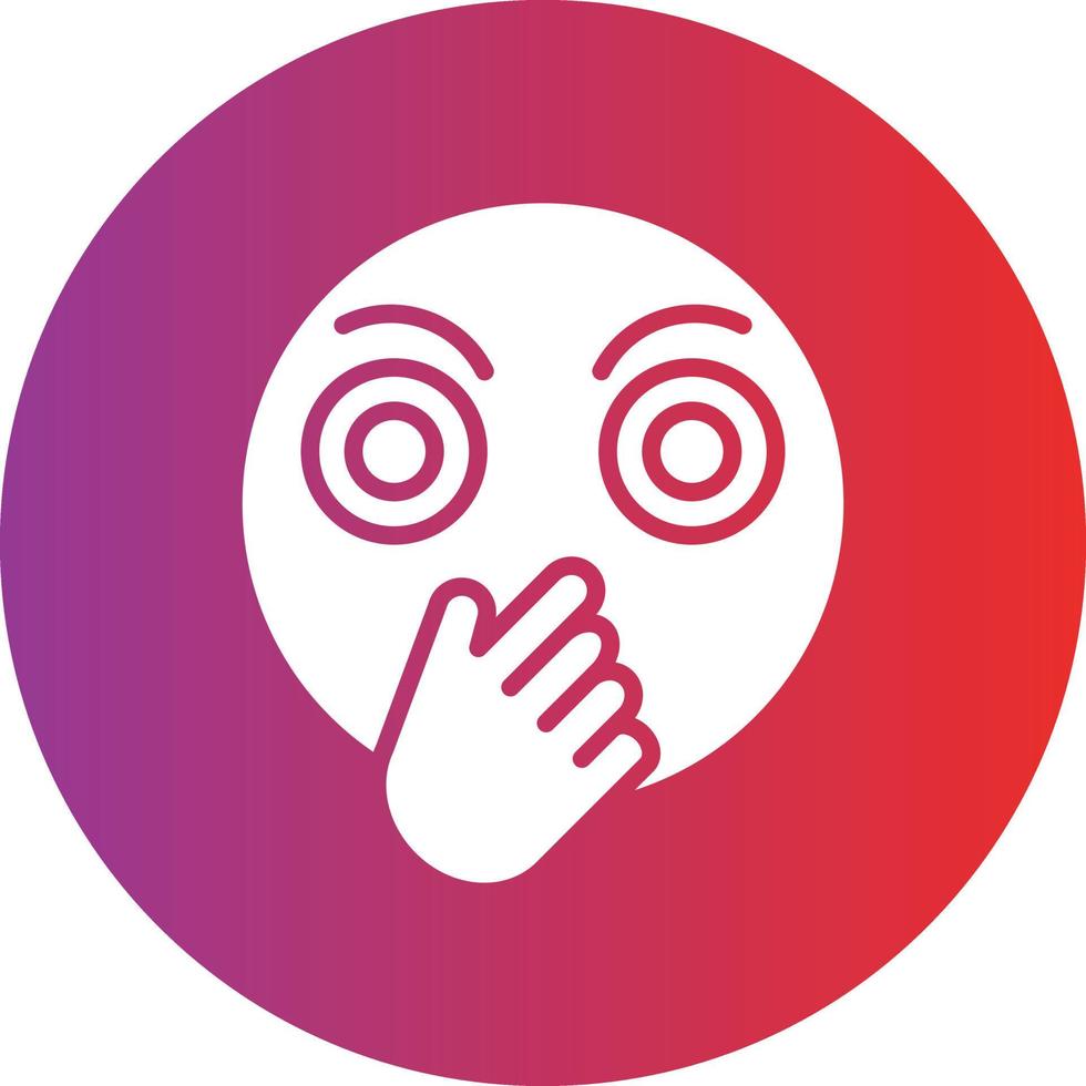 Embarrassed Icon Style vector