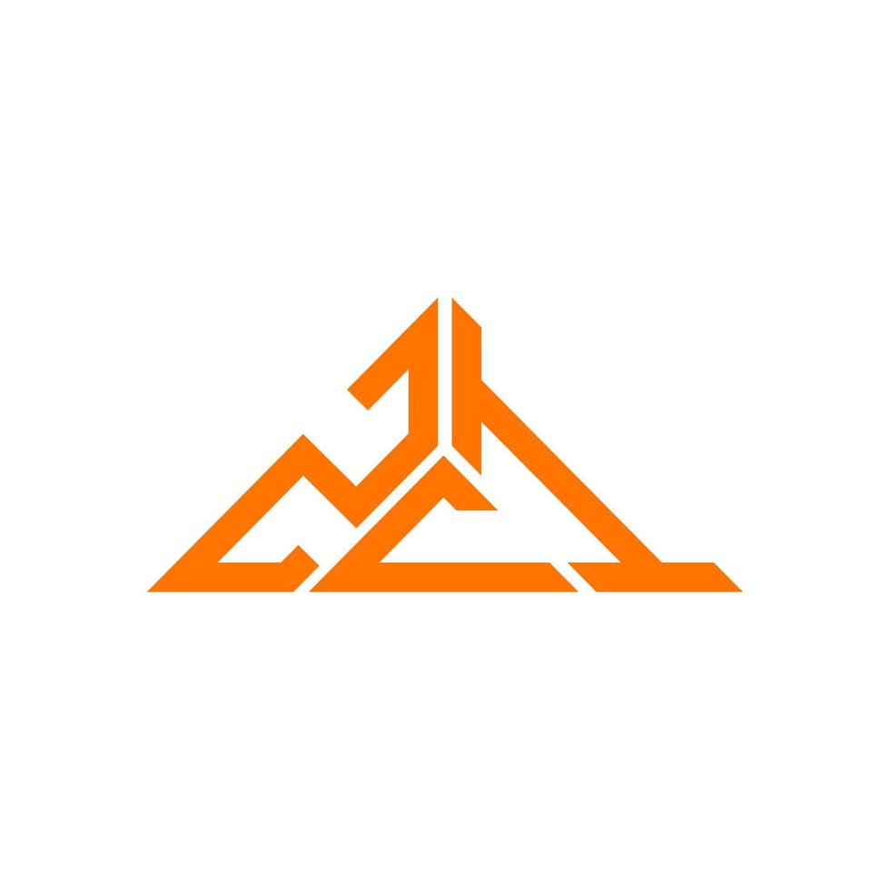 Diseño creativo del logotipo de la letra zci con gráfico vectorial, logotipo simple y moderno de zci en forma de triángulo. vector