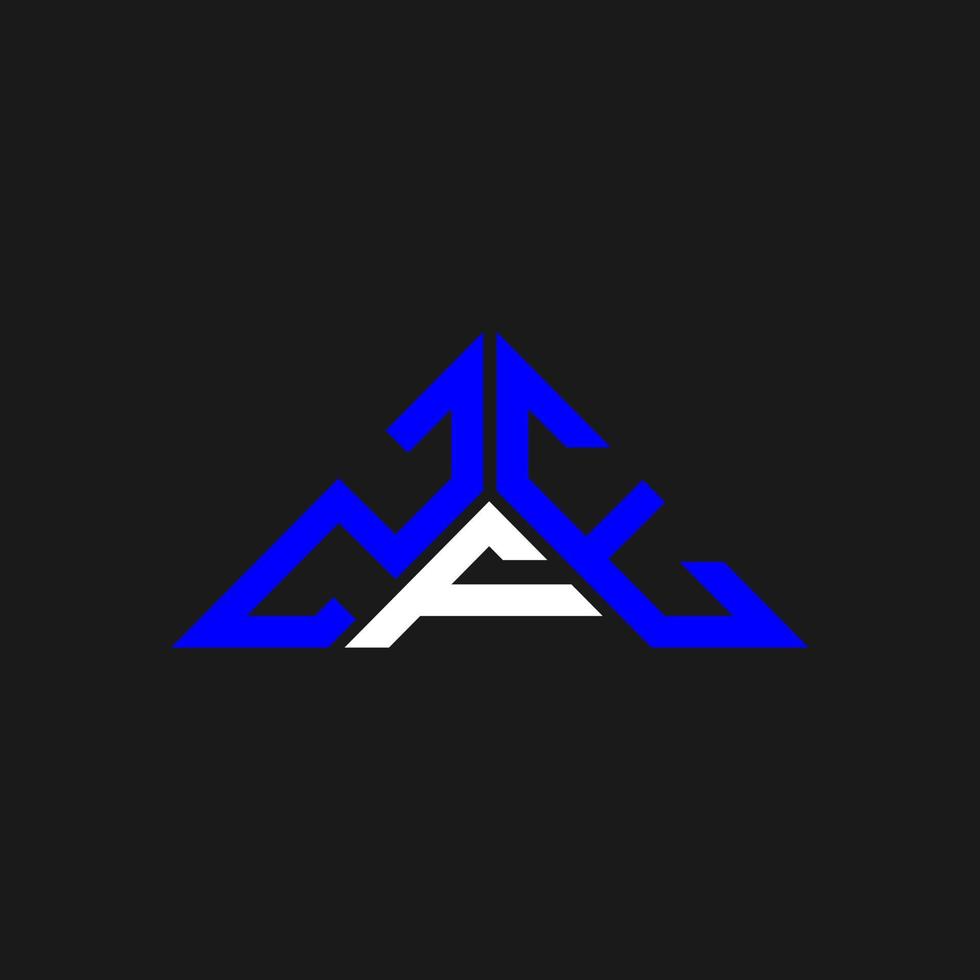 ZFE letter logo creative design with vector graphic, ZFE simple and modern logo in triangle shape.
