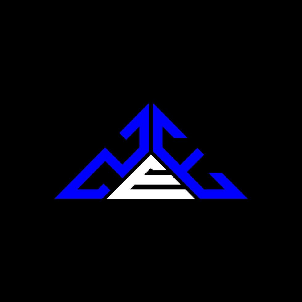 diseño creativo del logotipo de la letra zee con gráfico vectorial, logotipo simple y moderno de zee en forma de triángulo. vector