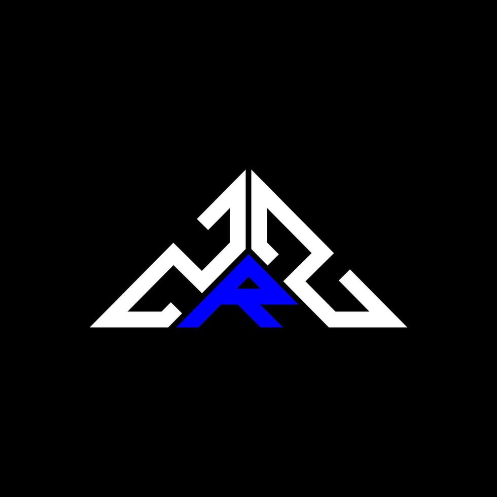 ZRZ letter logo creative design with vector graphic, ZRZ simple and modern logo in triangle shape.