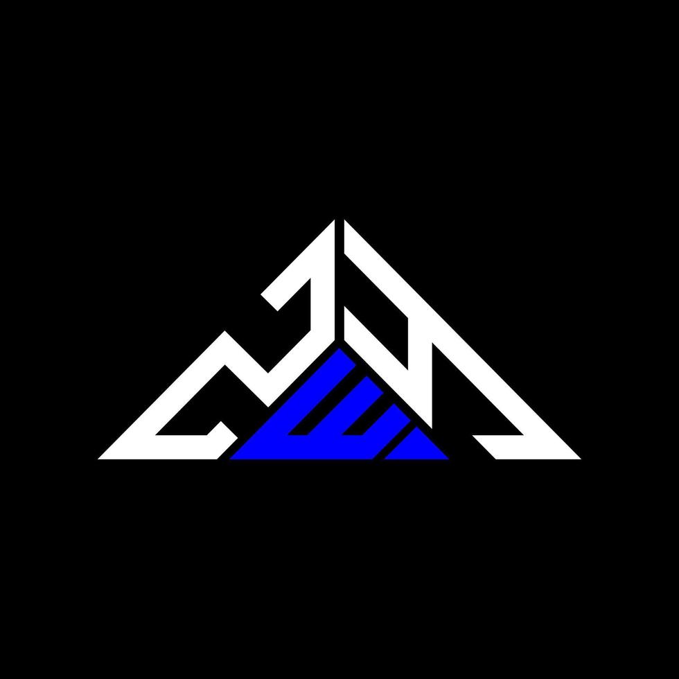 ZWY letter logo creative design with vector graphic, ZWY simple and modern logo in triangle shape.