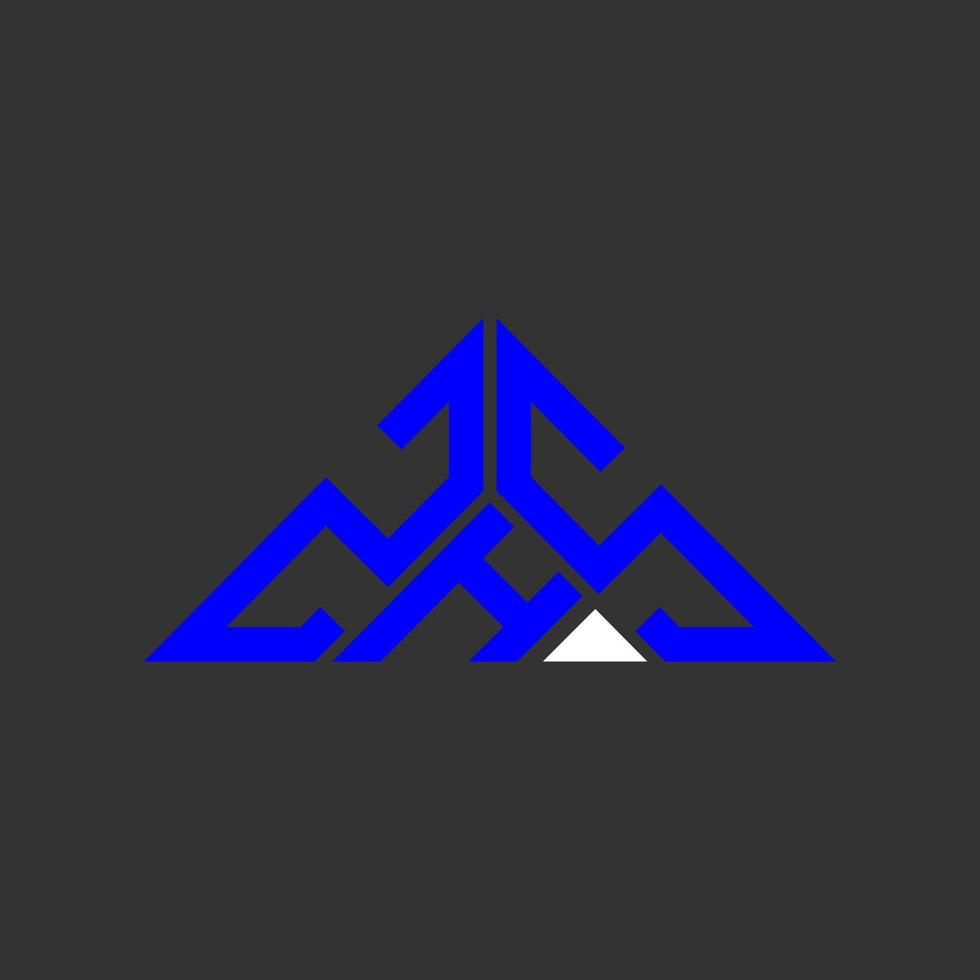 Diseño creativo del logotipo de la letra zhs con gráfico vectorial, logotipo simple y moderno de zhs en forma de triángulo. vector