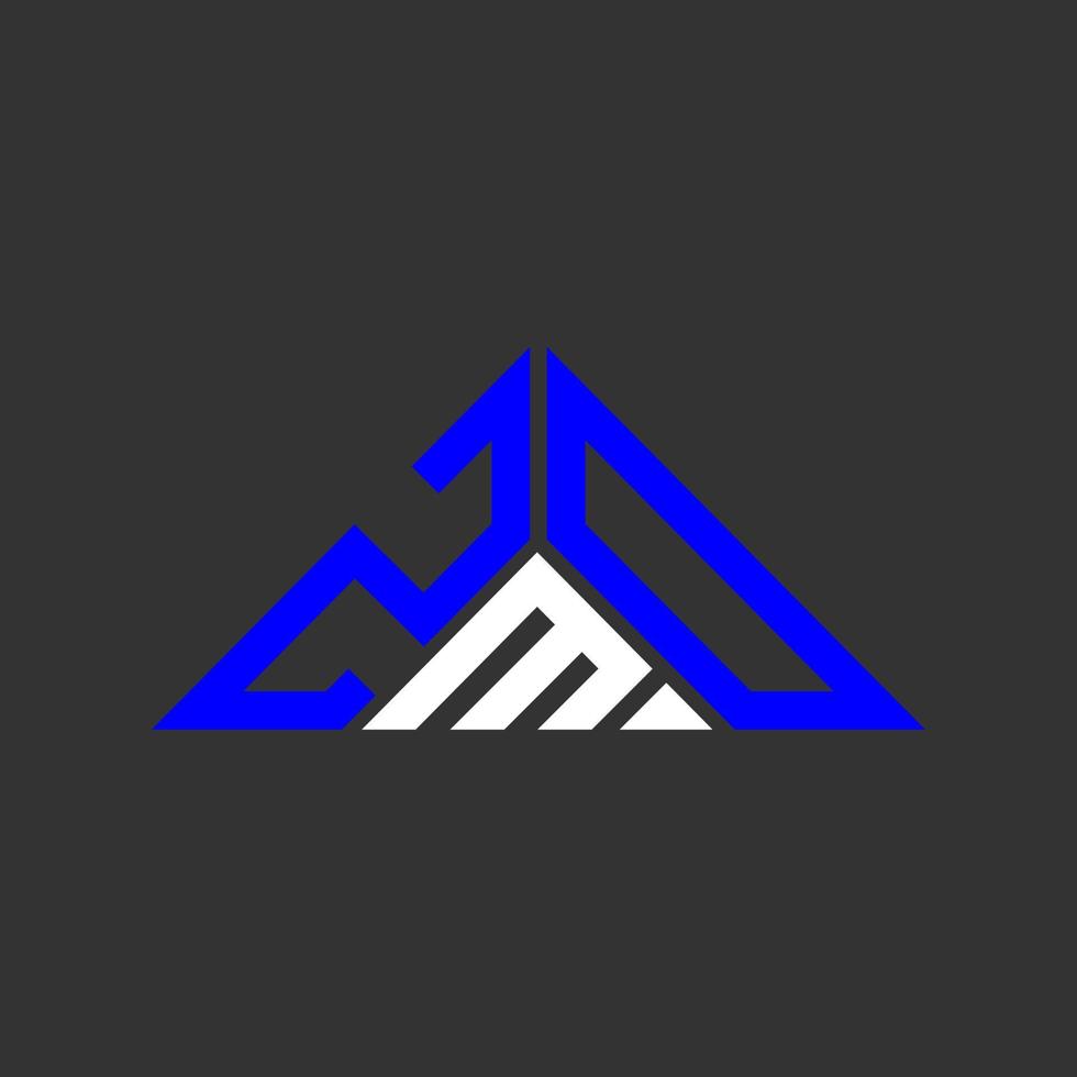 ZMD letter logo creative design with vector graphic, ZMD simple and modern logo in triangle shape.