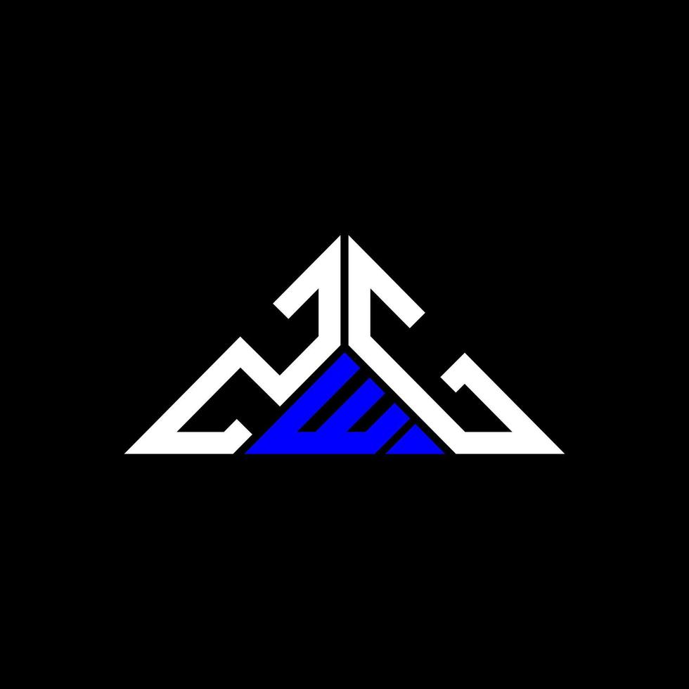 ZWG letter logo creative design with vector graphic, ZWG simple and modern logo in triangle shape.