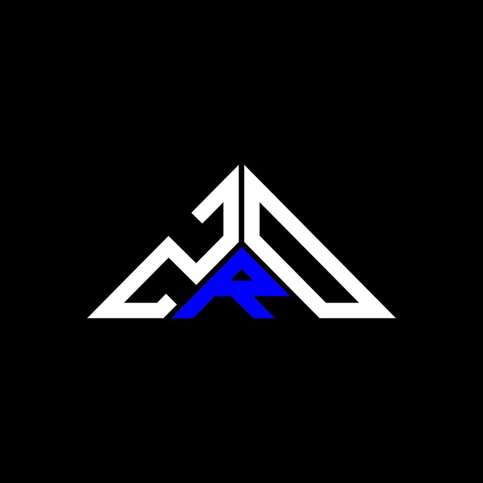 Diseño creativo del logotipo de la letra zrd con gráfico vectorial, logotipo simple y moderno de zrd en forma de triángulo. vector