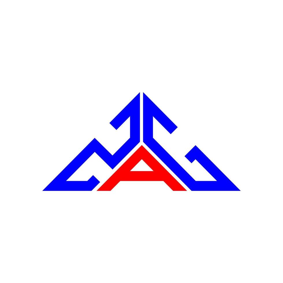 diseño creativo del logotipo de la letra zag con gráfico vectorial, logotipo simple y moderno de zag en forma de triángulo. vector