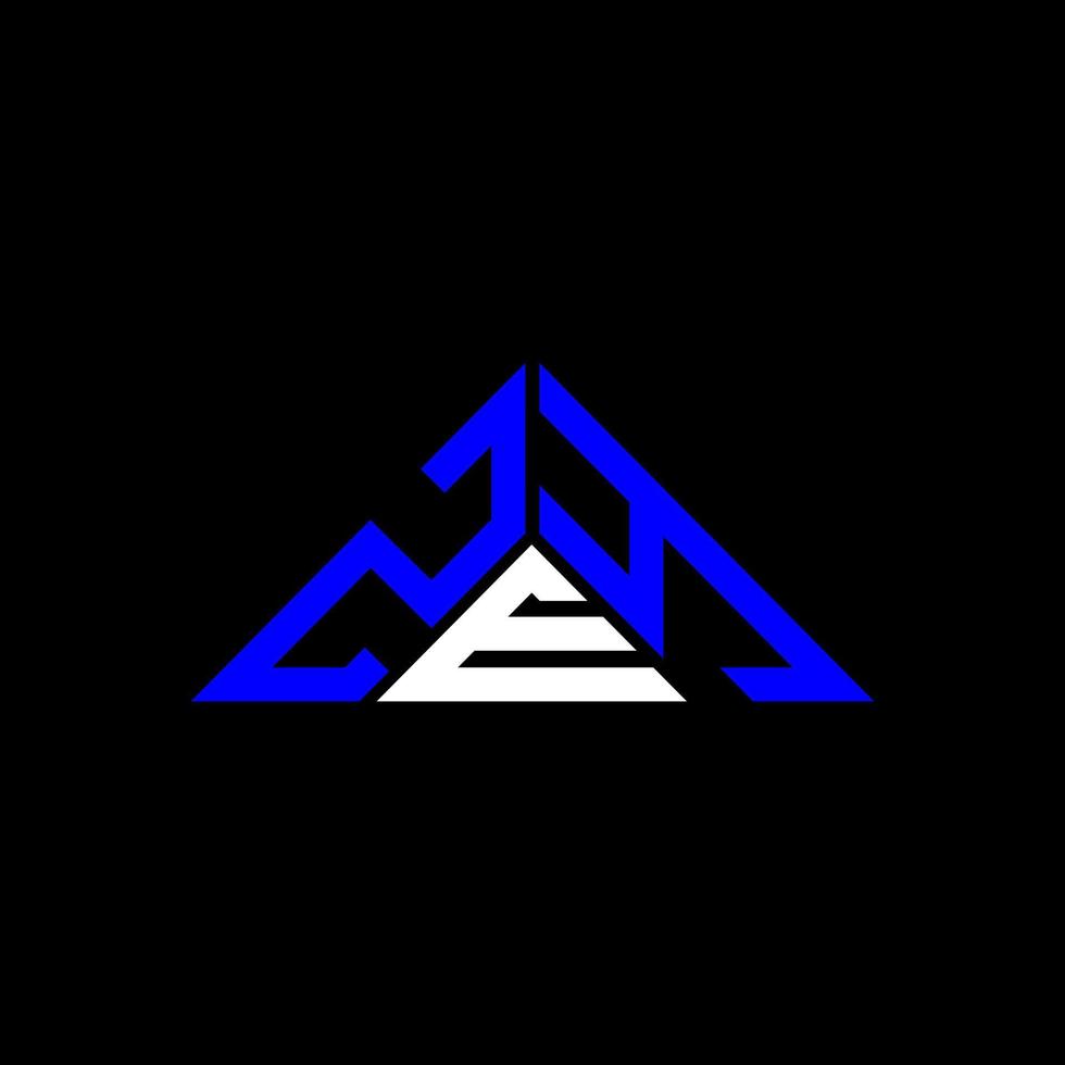 ZEY letter logo creative design with vector graphic, ZEY simple and modern logo in triangle shape.