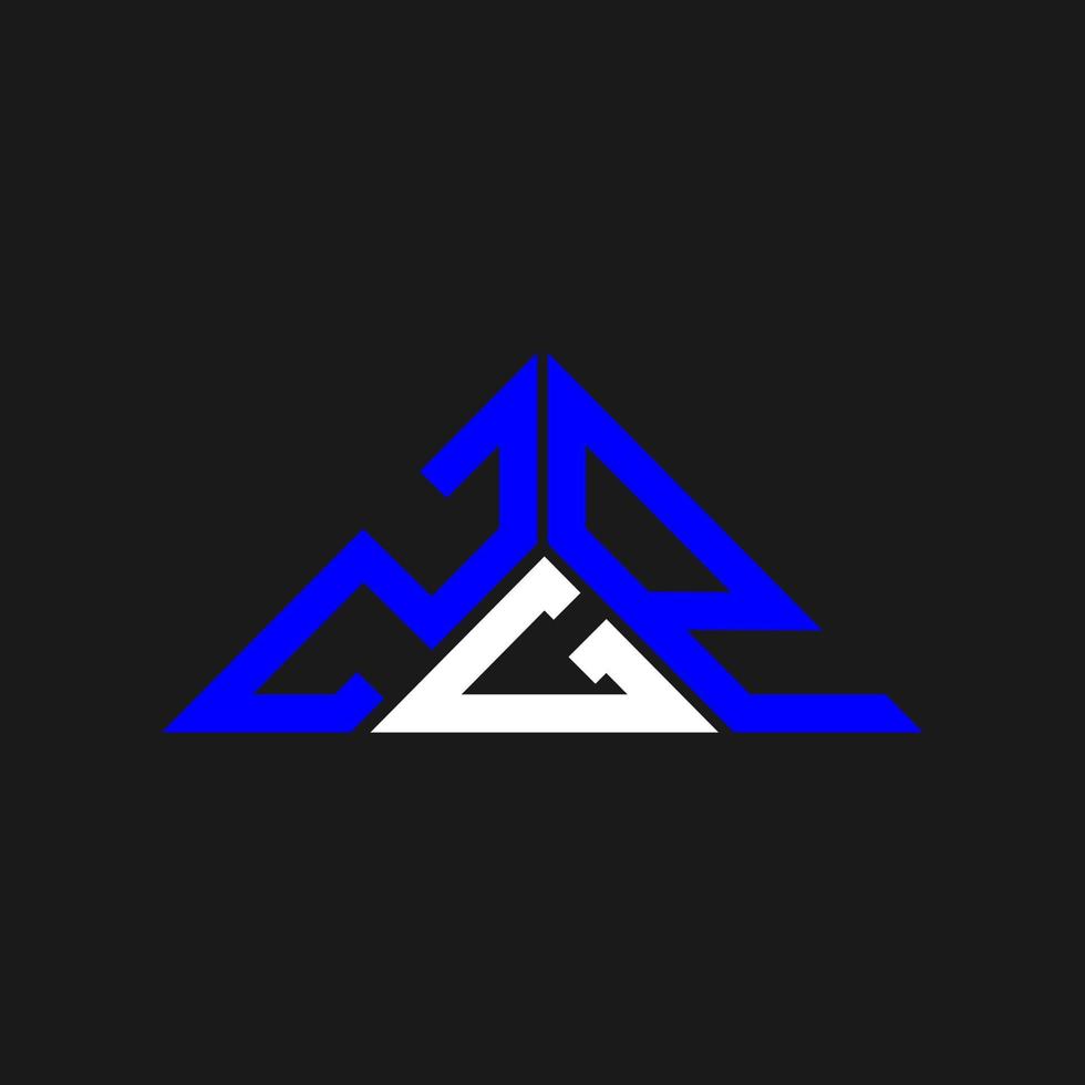 Diseño creativo del logotipo de la letra zgp con gráfico vectorial, logotipo simple y moderno de zgp en forma de triángulo. vector