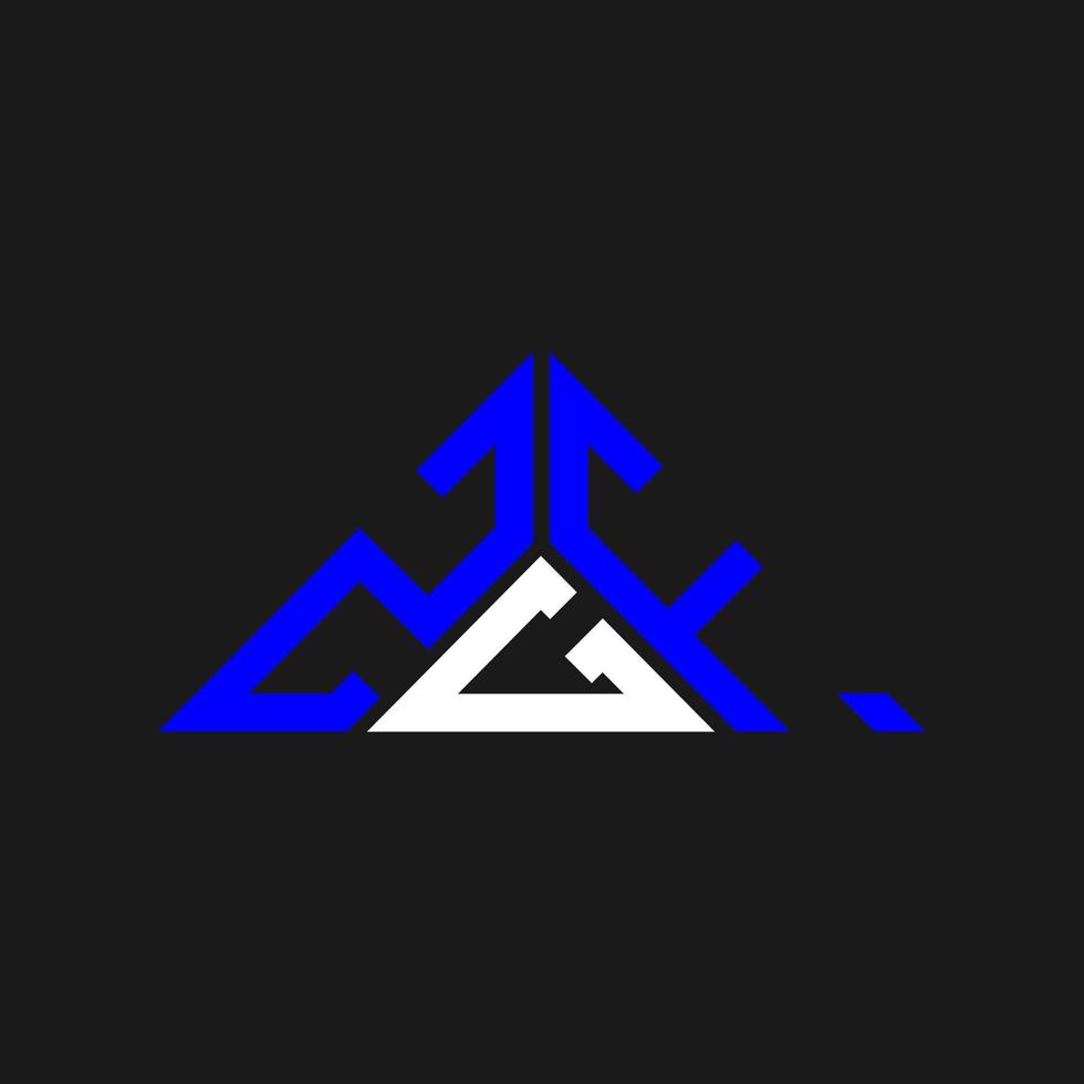 Diseño creativo del logotipo de la letra zgf con gráfico vectorial, logotipo simple y moderno de zgf en forma de triángulo. vector