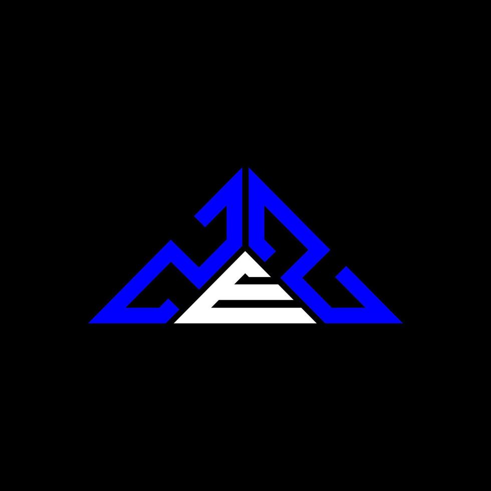 ZEZ letter logo creative design with vector graphic, ZEZ simple and modern logo in triangle shape.
