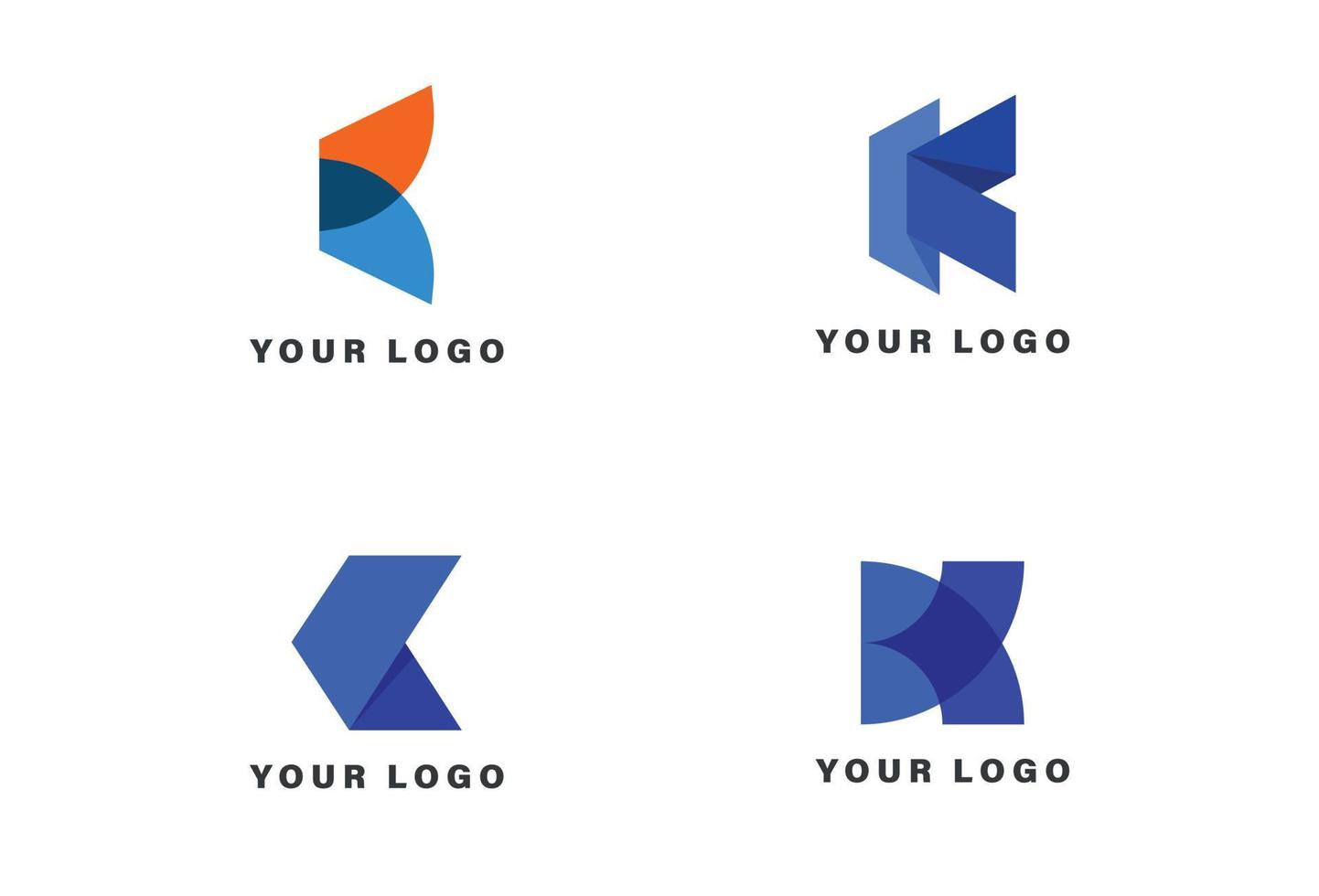 K letter logo design template vector