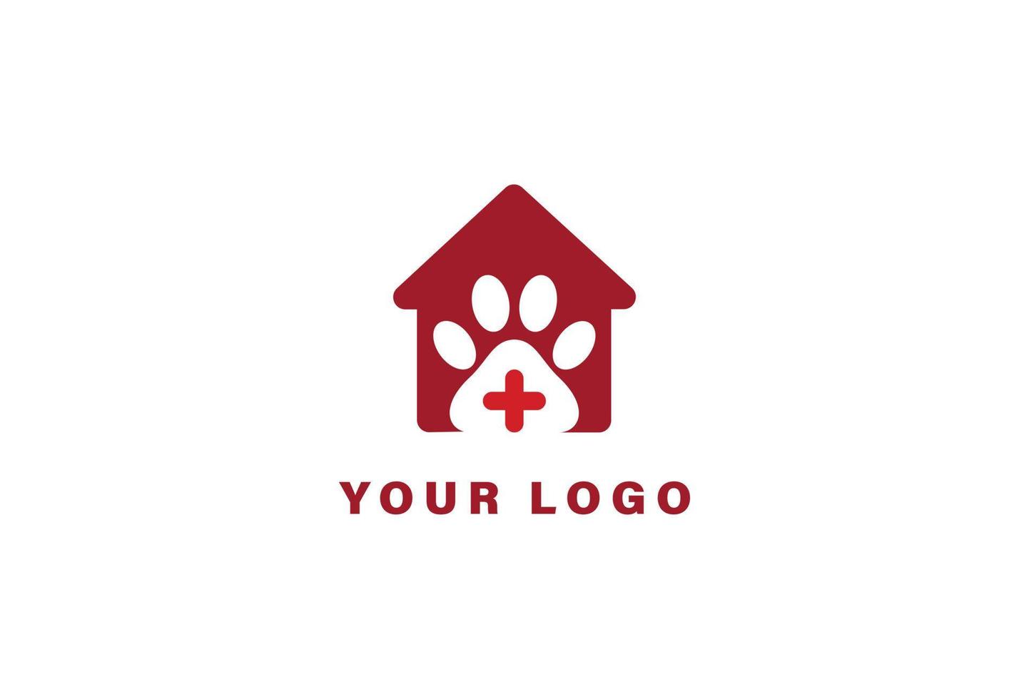 diseño de logotipo de cuidado de mascotas en el hogar vector