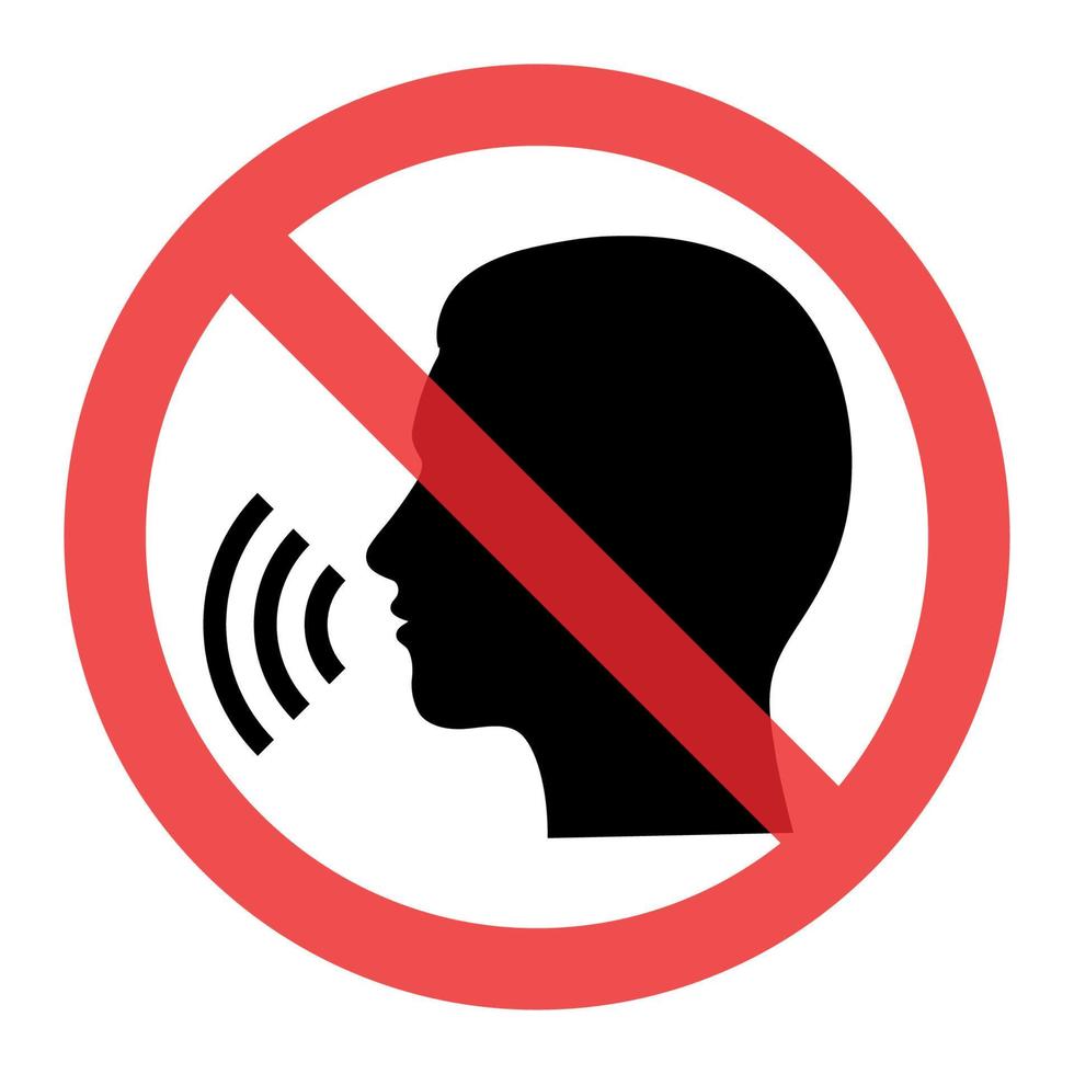 No conversation sign vector