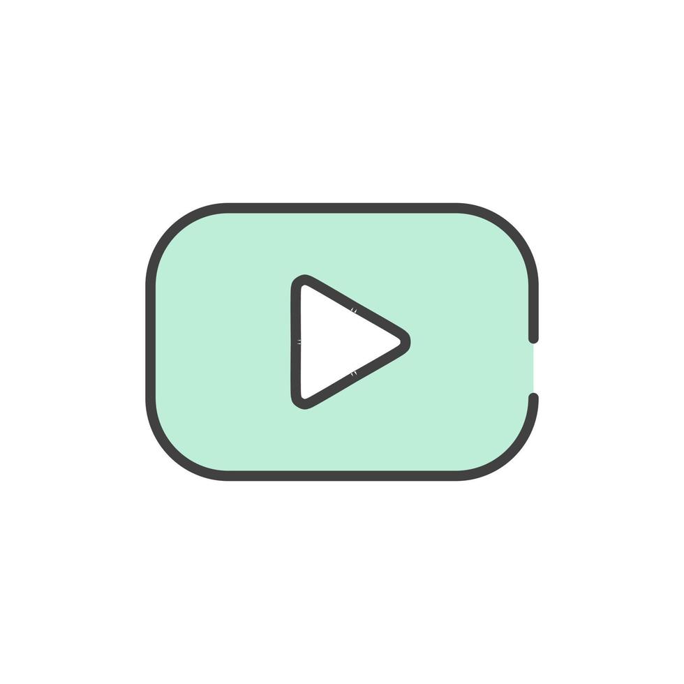 Play button icon vector illustration