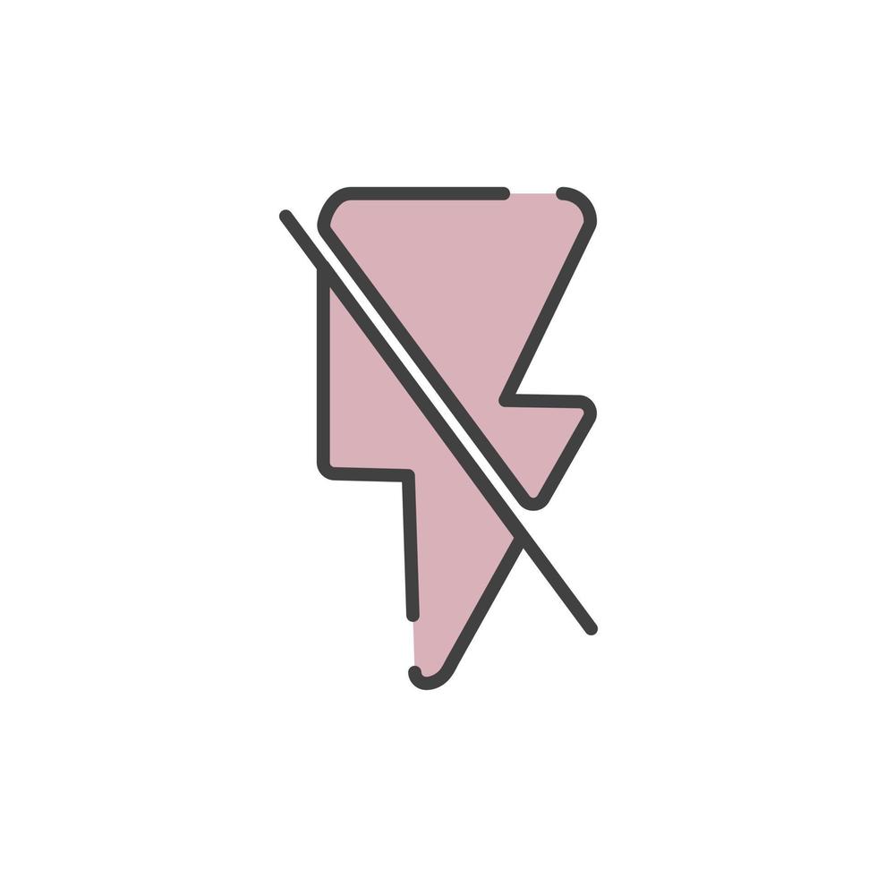 no flash icon vector illustration