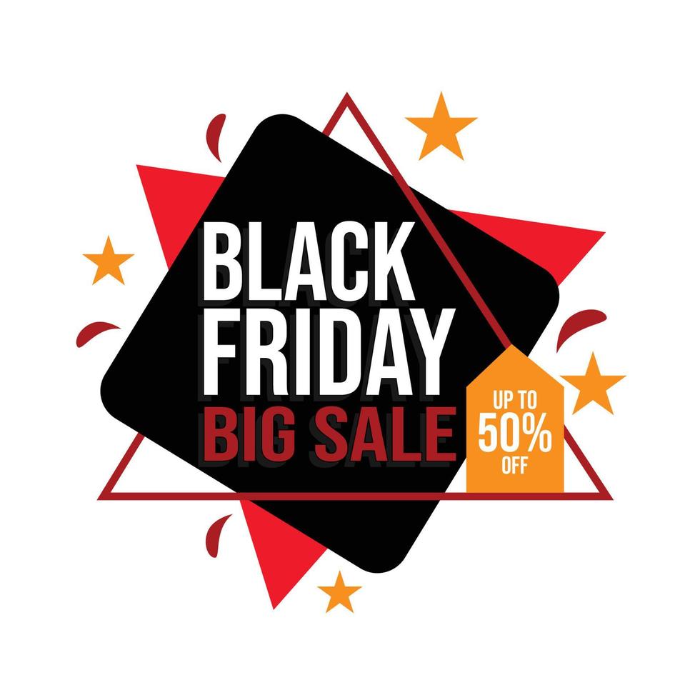 Black Friday Sale Web Banner Design Template. Advertising poster. Modern Vector illustration