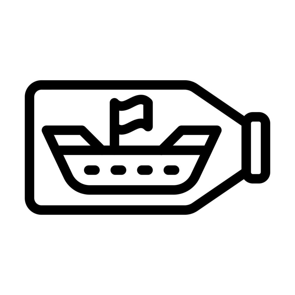 Ship In A Bottle Icon Design vector