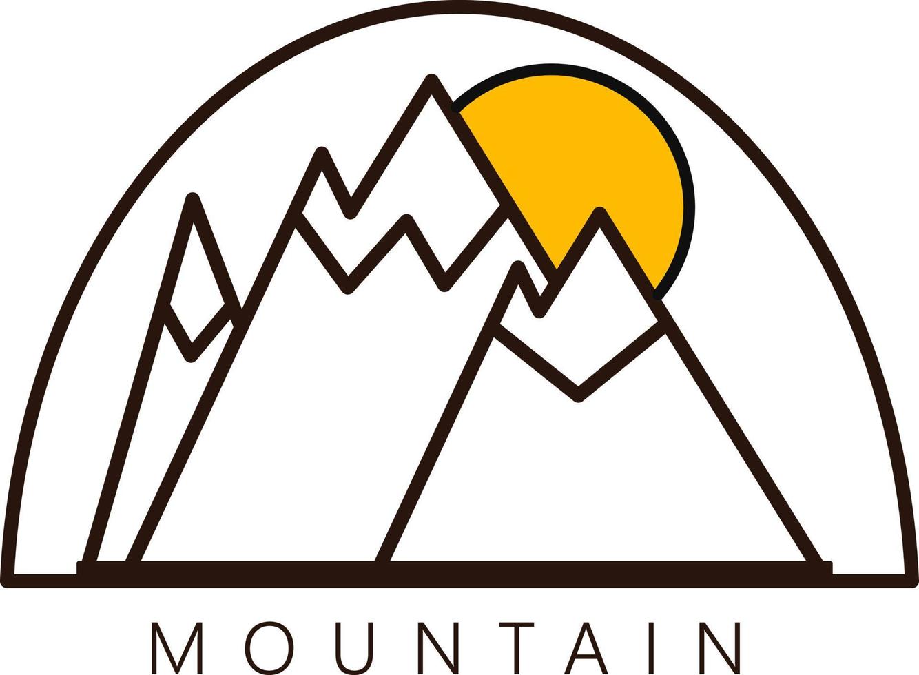 diseño de vector de logotipo de montaña para empresa, comunidad o grupos