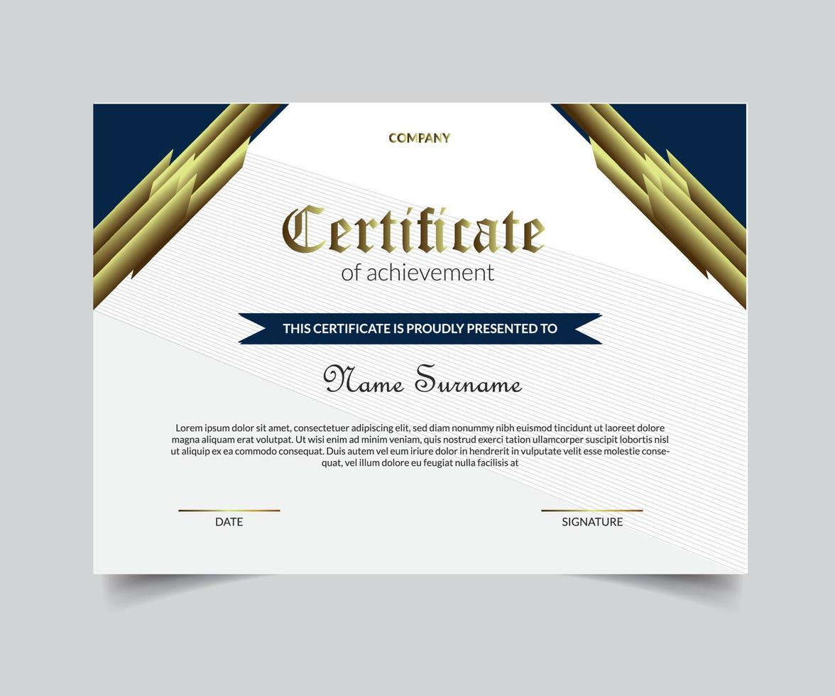 Print ready certificate vector