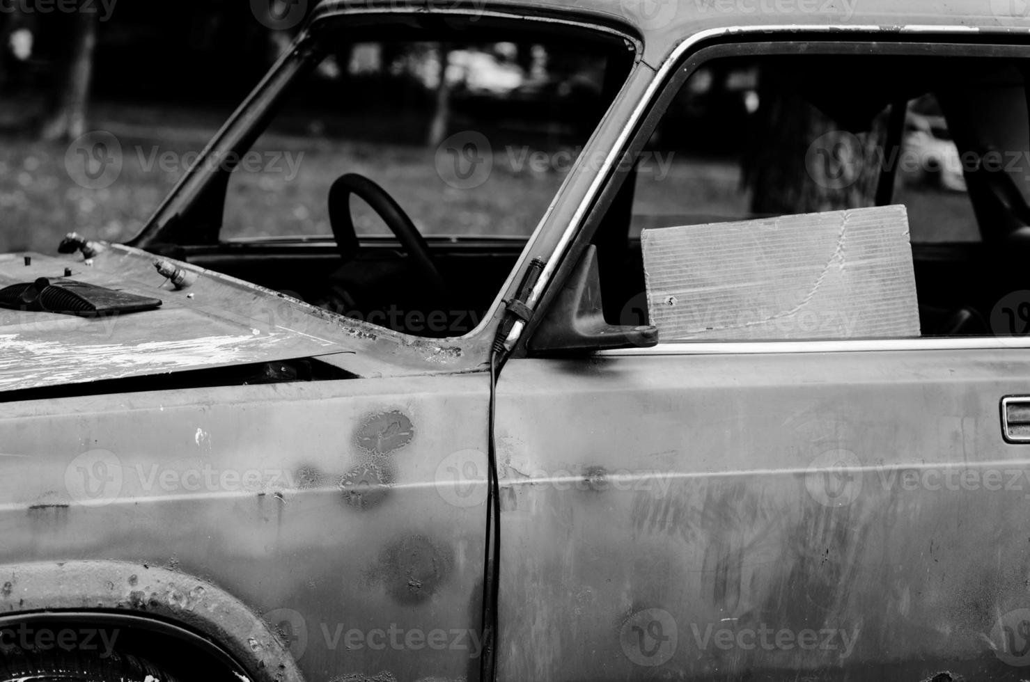 black abandoned automobile photo