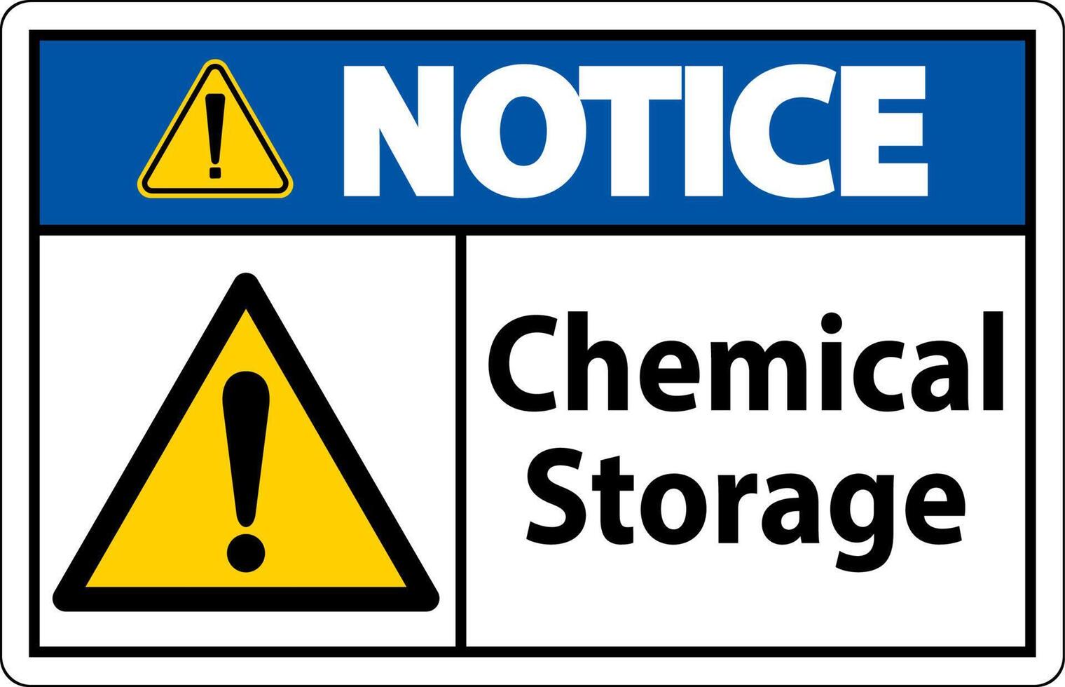 Notice Chemical Storage Symbol Sign On White Background vector
