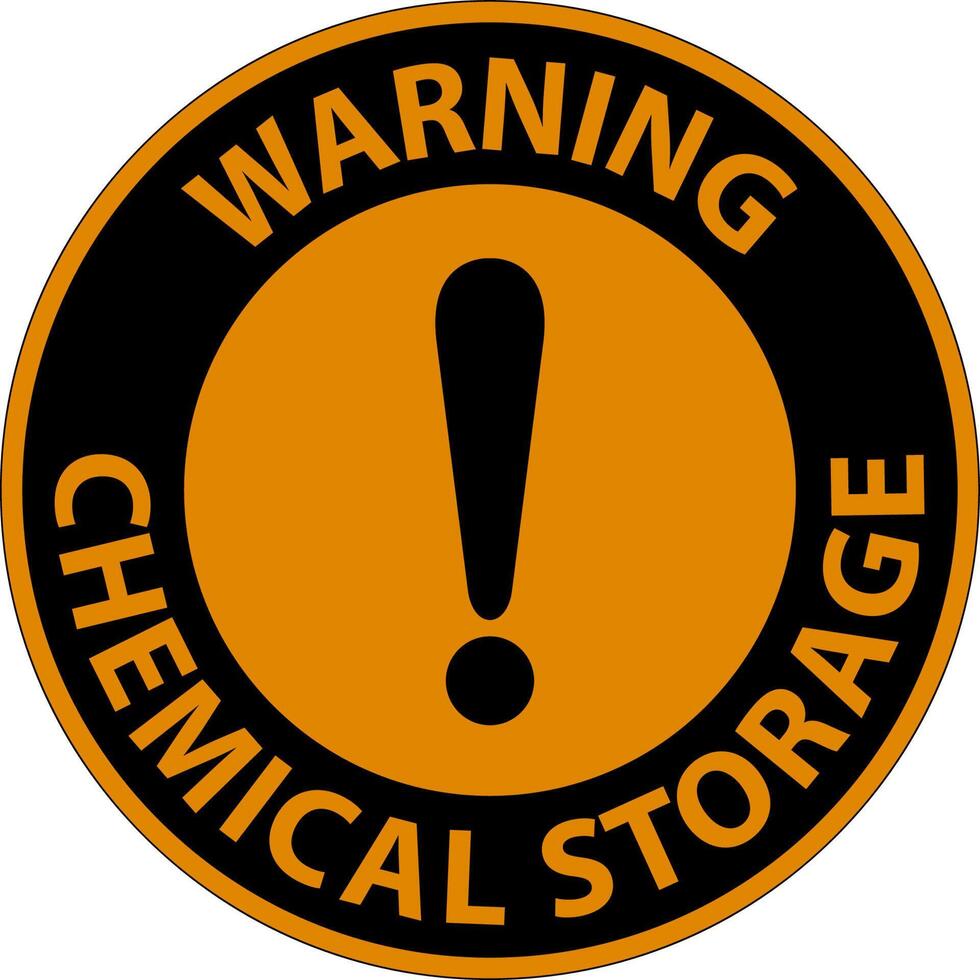 Warning Chemical Storage Symbol Sign On White Background vector