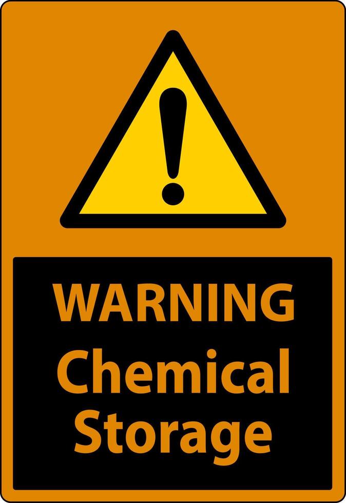 Warning Chemical Storage Symbol Sign On White Background vector
