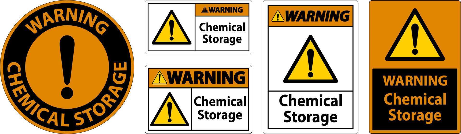 Warning Chemical Storage Symbol Sign On White Background vector