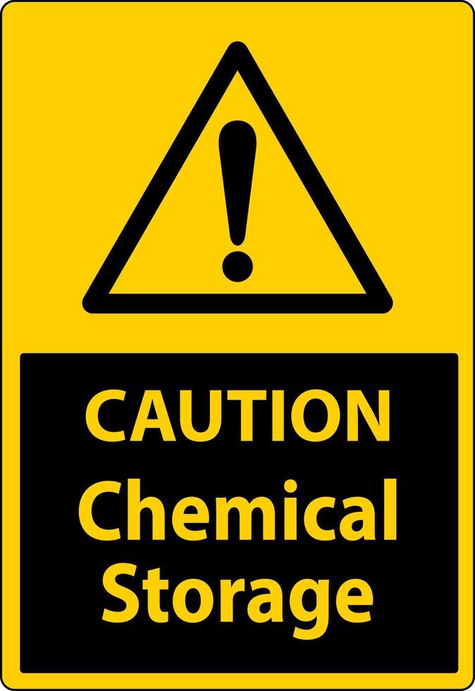Caution Chemical Storage Symbol Sign On White Background vector