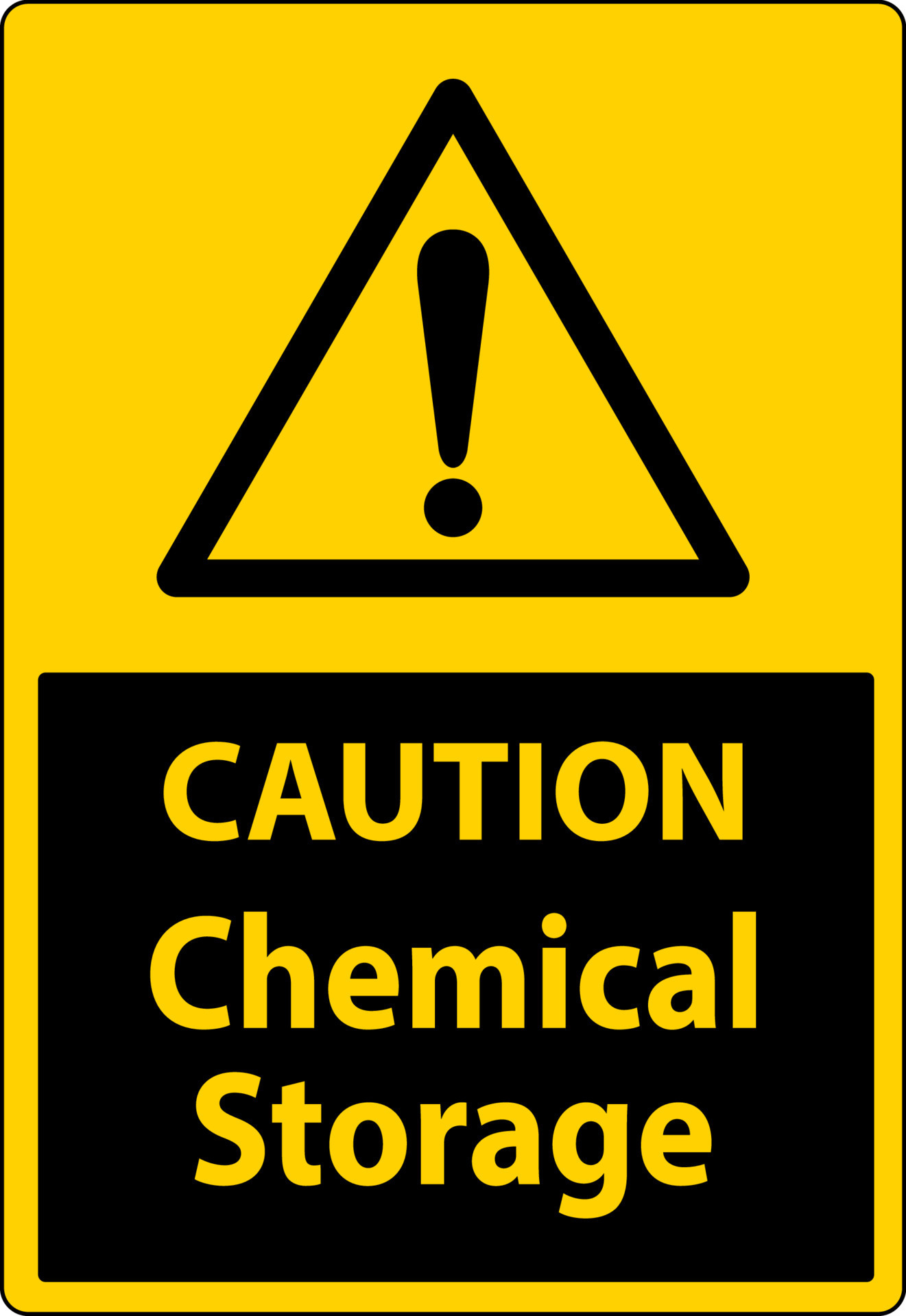 Caution Chemical Storage Symbol Sign On White Background 13085878