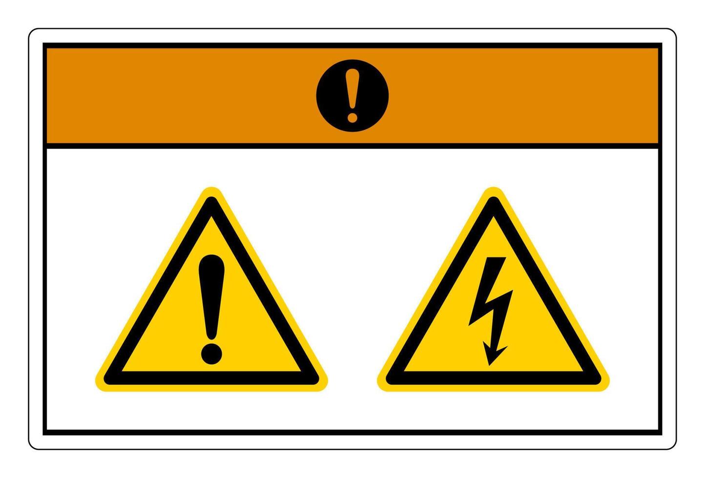 Warning Electric Shock Hazard Symbol Sign On White Background vector