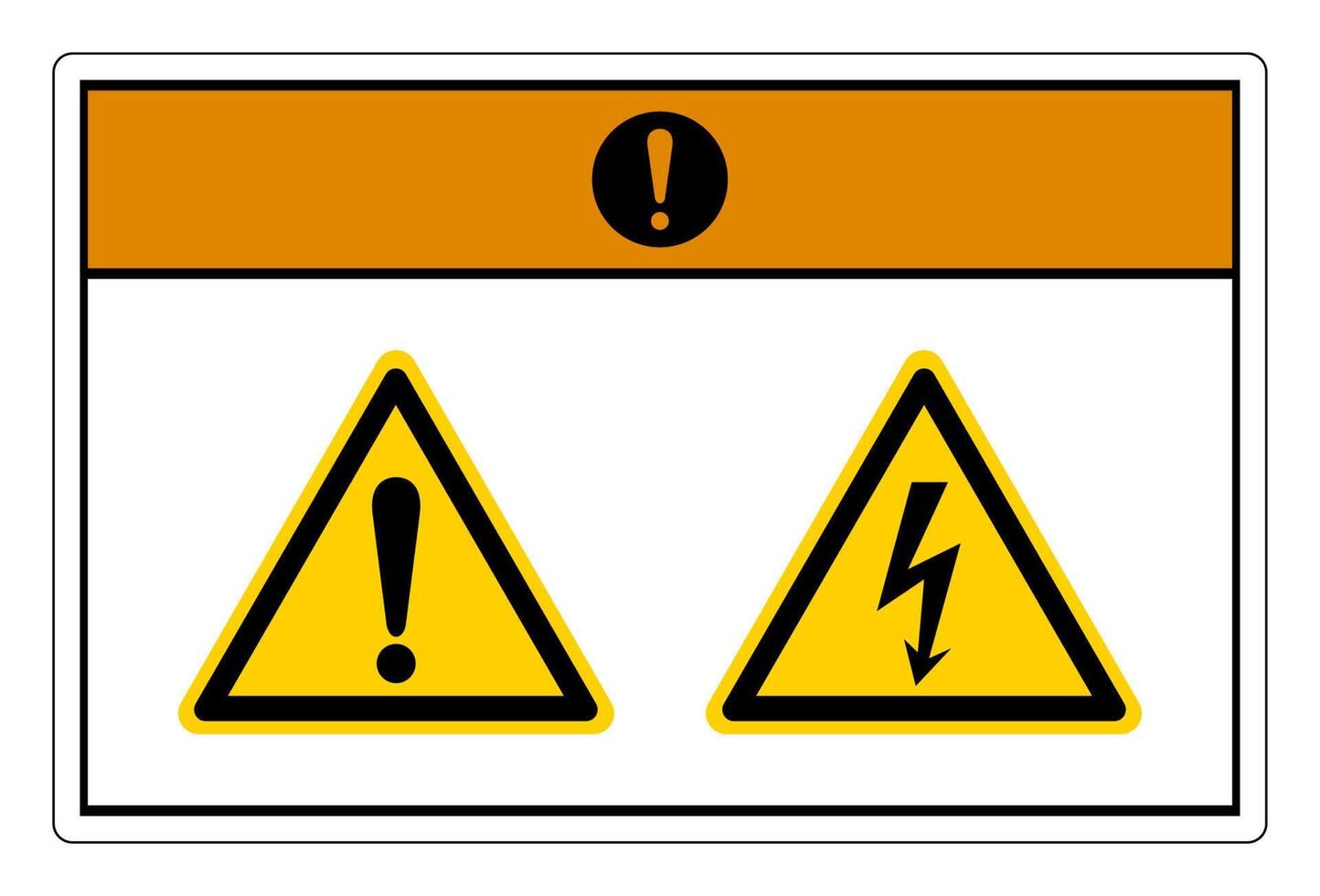 signo de símbolo de peligro de descarga eléctrica de advertencia sobre fondo blanco vector