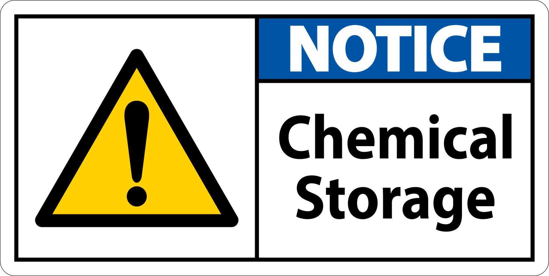 Notice Chemical Storage Symbol Sign On White Background vector
