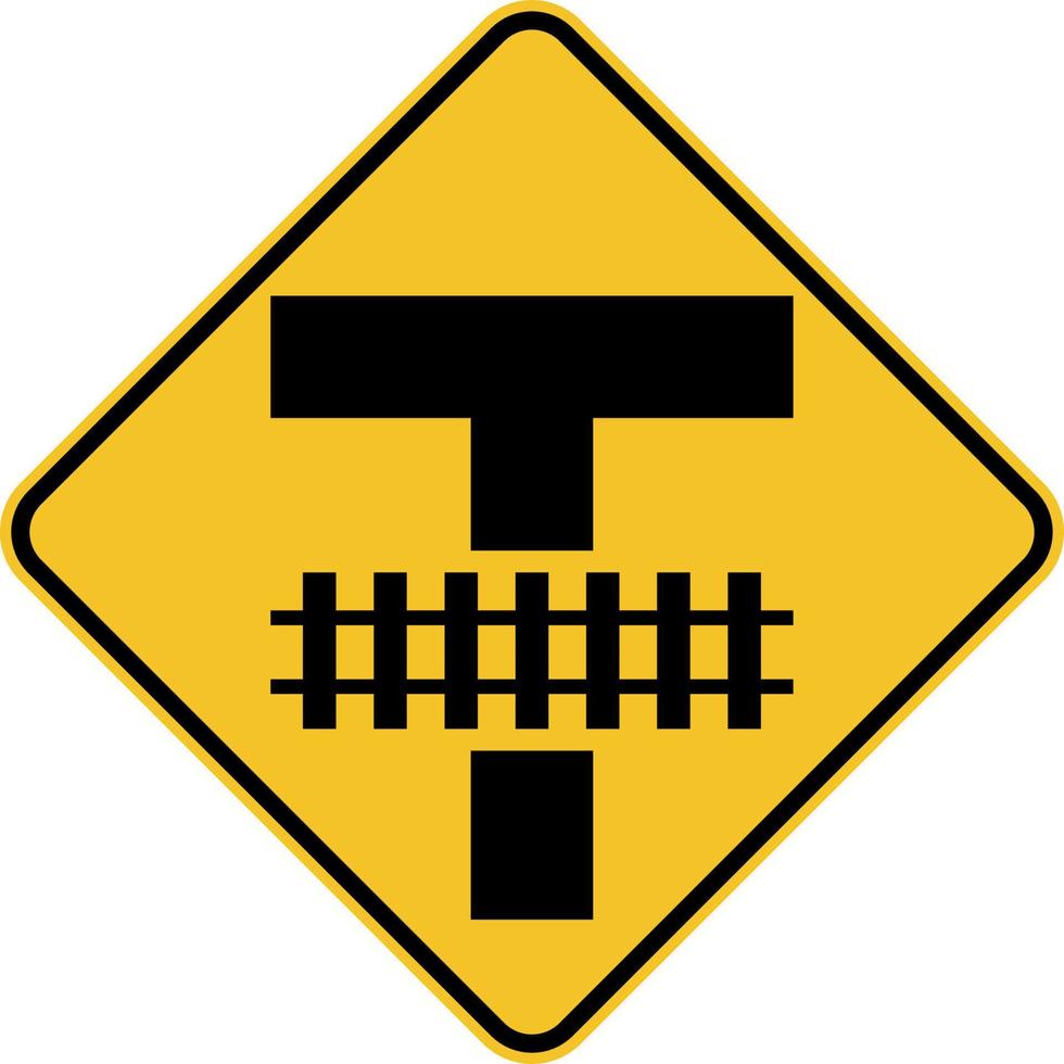 signo de paso a nivel de tránsito de tren ligero de carretera vector