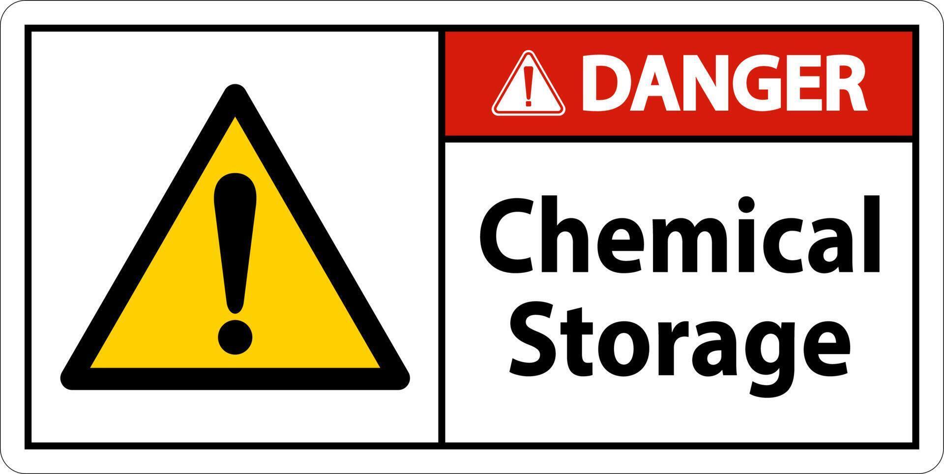 Danger Chemical Storage Symbol Sign On White Background vector