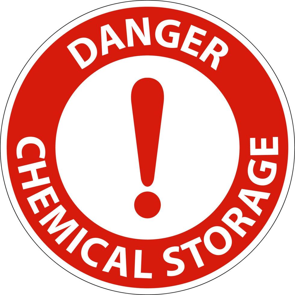 Danger Chemical Storage Symbol Sign On White Background vector