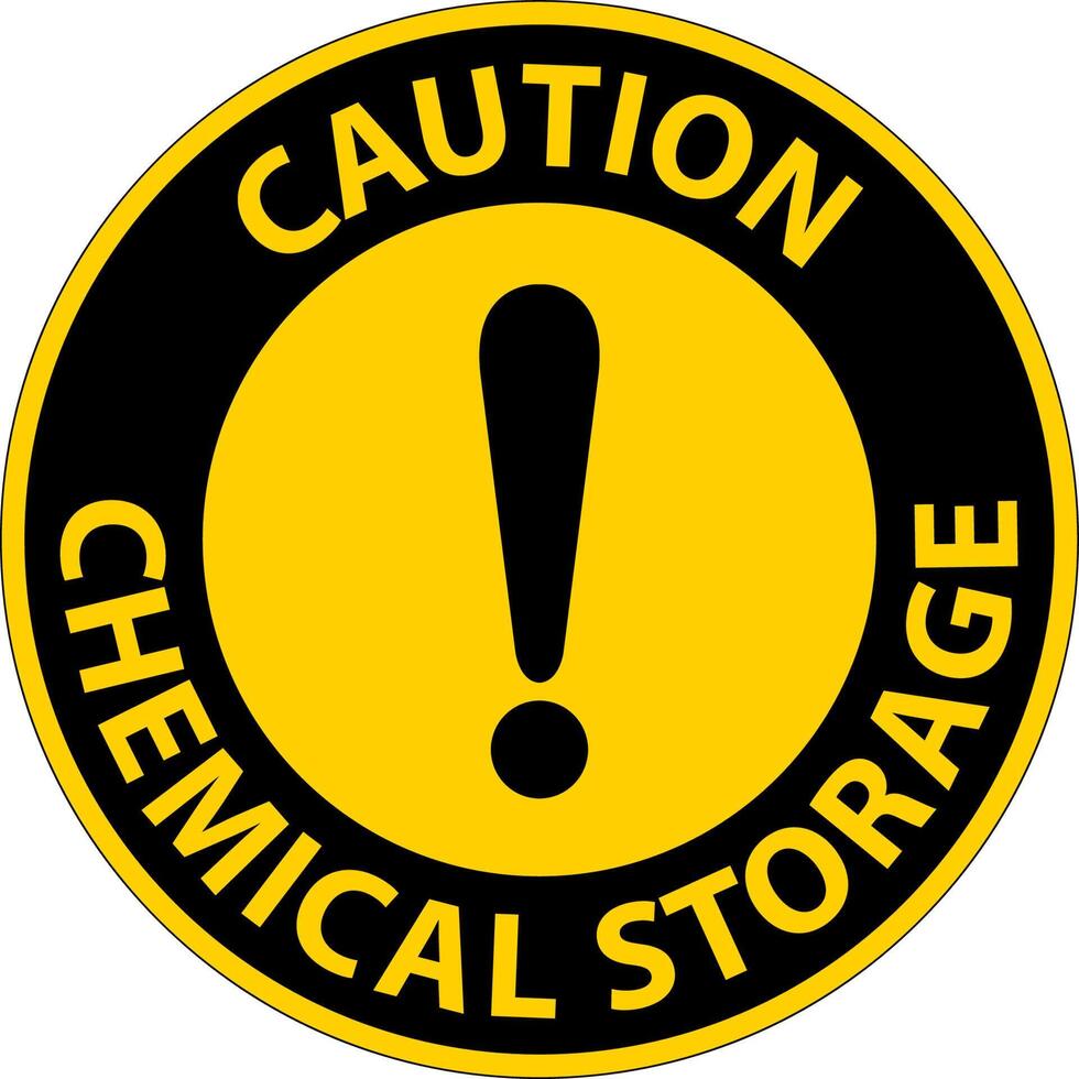 Caution Chemical Storage Symbol Sign On White Background vector