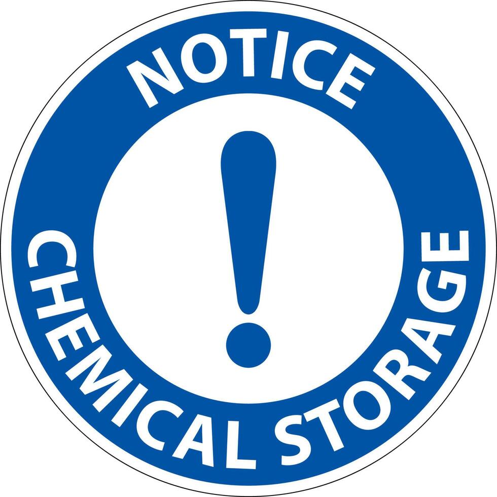 Notice Chemical Storage Symbol Sign On White Background vector