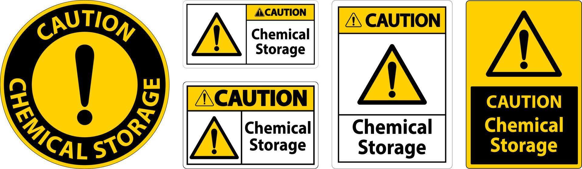 Caution Chemical Storage Symbol Sign On White Background vector