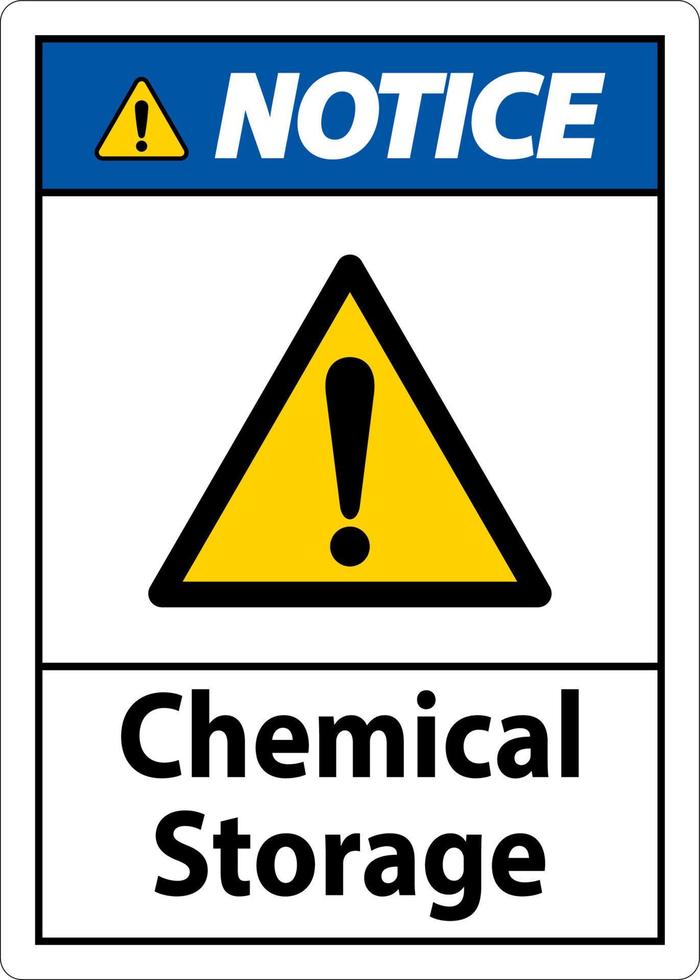 Notice Chemical Storage Symbol Sign On White Background vector