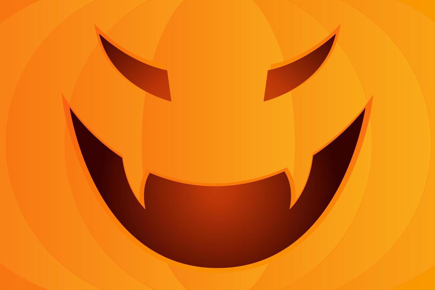 Pumpkin with Vampire Face, Design for the Halloween Holiday. vector