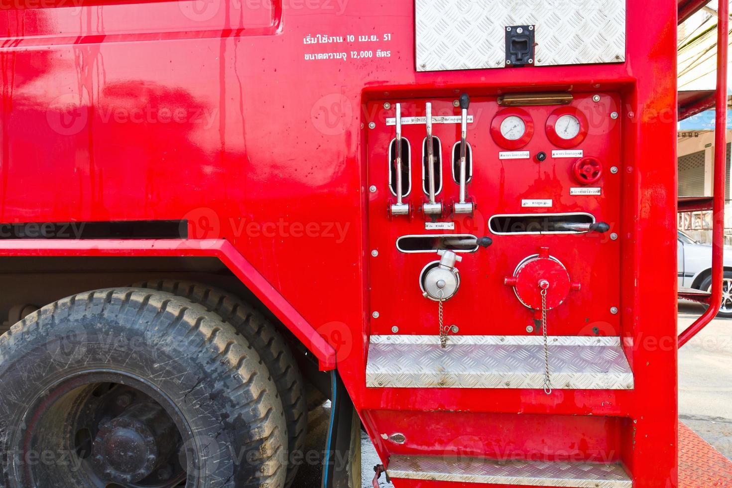 Fire truck close up photo