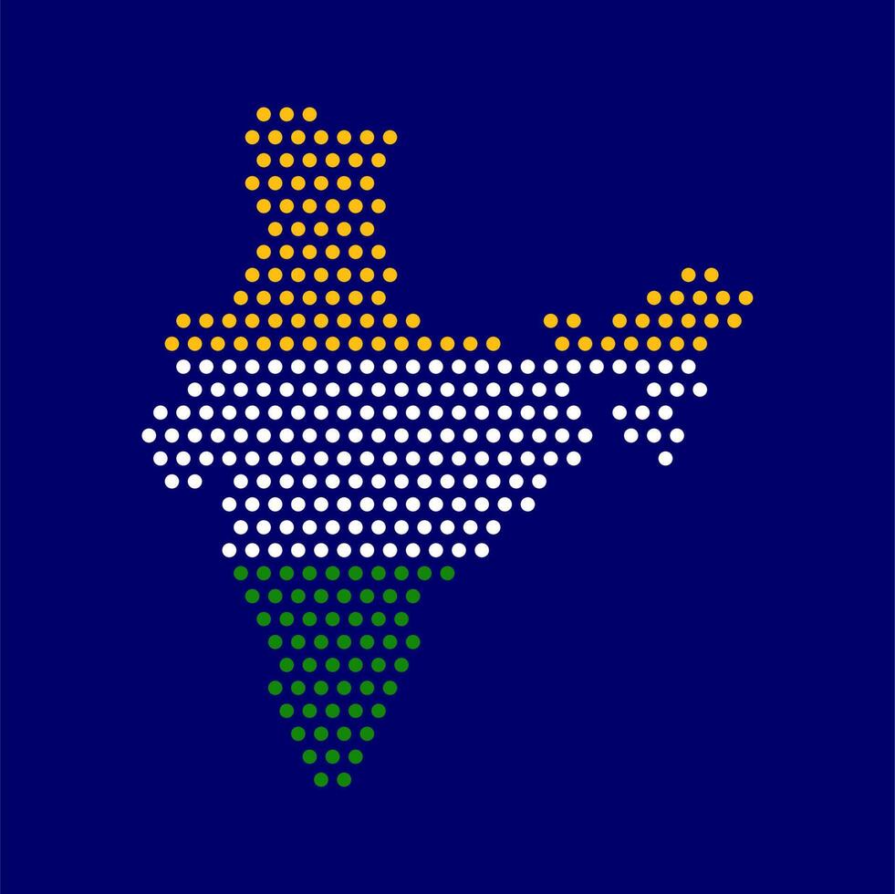 dots indian map in indian flag color palette background 13086665 Vector